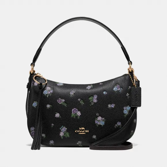 蔻驰/Coach 花卉印花SUTTON挎包 55373 GDBLK