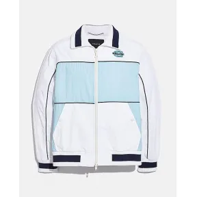 蔻驰/Coach 回收尼龙【改为锦纶】拼色混合冲锋衣 C4650-WHT-50