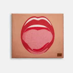 蔻驰/Coach 女士 卡其色／紅色 毛毯 CA848-KH-RD-ONE