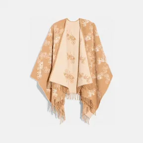 蔻驰/Coach 淡褐色 双面马车图案披风 CB693-OTM-ONE