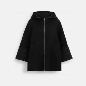 蔻驰/Coach 羊毛披风 CL278-BLK
