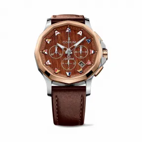 昆仑/Corum 金桥系列 系列 18Kt白金，双面防眩水晶玻璃表镜，水晶玻璃表背，镶54颗长方蓝宝石（3.73克拉）和8颗长方紫水晶（0.37克拉） 手动机械机芯 A984-03598