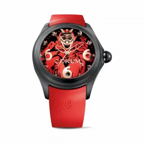 昆仑/Corum Bubble 47 Central Tourbillon 系列 钛金属5级，经过黑色PVD处理，5N 18kt玫瑰金表圈和表冠，拱形双防反射蓝宝石水晶，蓝宝石底盖 自动机械机芯 L403-03248–403.101.95-0376FR66