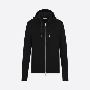 迪奥/Dior 黑色羊绒哥特式"CD"刺绣连帽衫 013M200AT956-C989