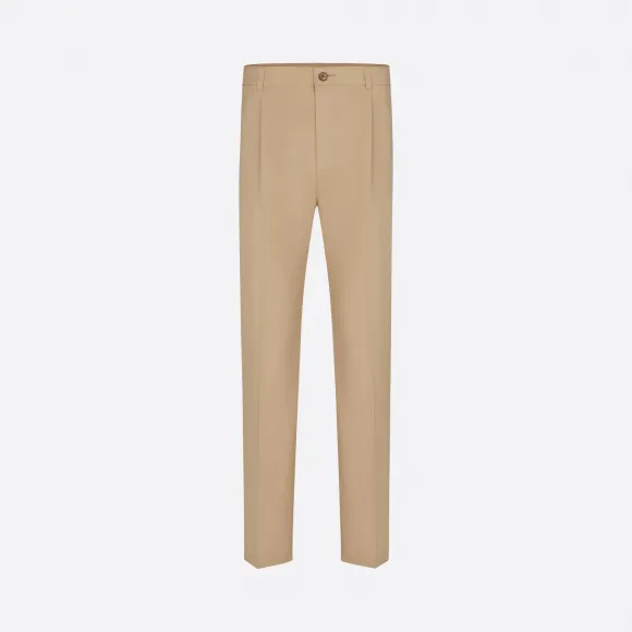 迪奥/Dior 米色棉质罗缎卷边裤脚长裤 023C135A4451-C100