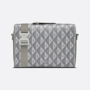 迪奥/Dior Dior Lingot 信使包 迪奥灰帆布和光滑牛皮革 CD Diamond 图案 1ADPO032CDP_H42E_TU