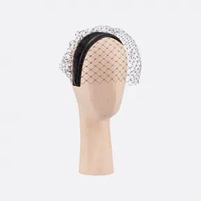 迪奥/Dior Diorevolt 发带 黑色羊皮革搭配面纱 24DGL988G700_C900_TU