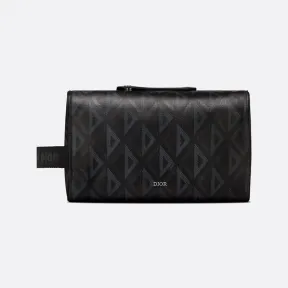 迪奥/Dior Dior Lingot 洗漱包 黑色帆布 CD Diamond 图案 2ADCA418CDP_H43E_TU