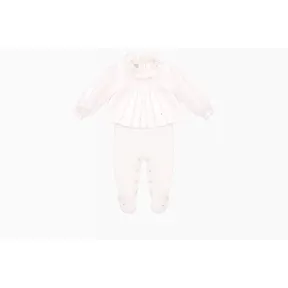 迪奥/Dior 柔粉色刺绣棉府绸和针织双面布衬衫睡衣 8HBM33PYJF Y353