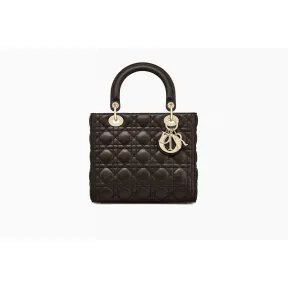迪奥/Dior Lady Dior灰色小羊皮手提包 CAL44550 M36G