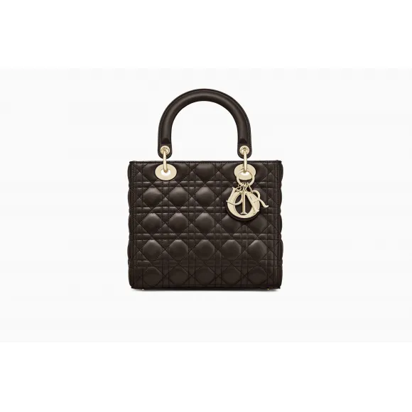 迪奥/Dior Lady Dior灰色小羊皮手提包 CAL44550 M36G
