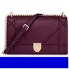 迪奥/Dior  diorama 苋红色粒面触感小牛皮手提包 M0422OVKK M42R