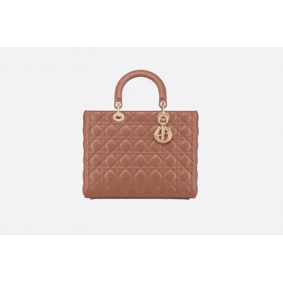 迪奥/Dior Lady Dior小羊皮购物包  M0566ONGE M50P