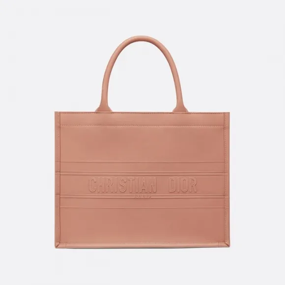 迪奥/Dior 中号 Book Tote 手袋 玫瑰粉色牛皮革 (36 x 27.5 x 16.5 cm) M1296ZGSB_M49P_TU