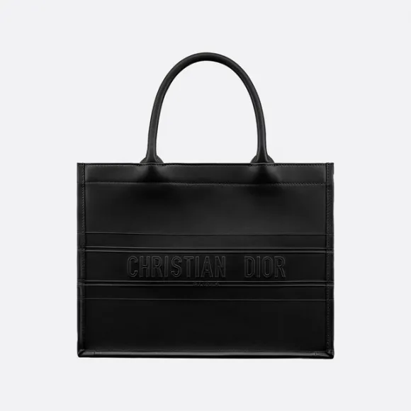 迪奥/Dior Dior Book Tote 小号黑色牛皮革托特包 M1296ZGSB-M900