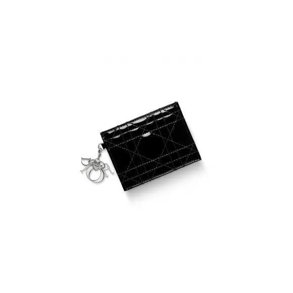 迪奥/Dior  lady dior 黑色漆皮小牛皮卡套 S0126PVRB M900