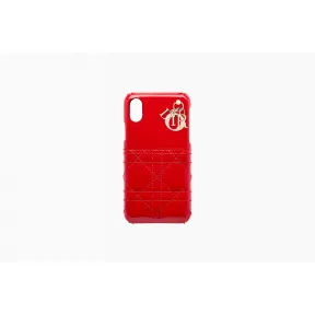 迪奥/Dior Lady Dior红色小牛皮iPhone手机套 S0206OVRB M383