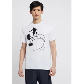 安普里奥·阿玛尼/Emporio Armani 刺绣丝光棉 T 恤 12317432cm