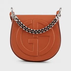 乔治阿玛尼/Giorgio Armani 立体 GA 徽标款皮革圆形斜挎包 45475785kh