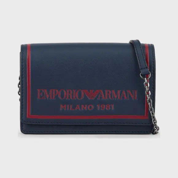 安普里奥·阿玛尼/Emporio Armani 压印标识 Vacchetta 小牛皮单肩包 45487353le