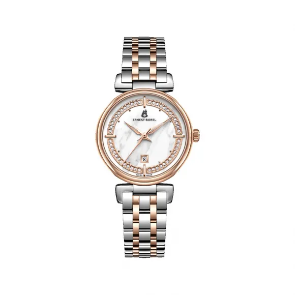 依波路/Ernest Borel 星钻系列 30.00MM 316L精钢 石英机芯 女表 N0117L0A-QN4N