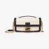 芬迪/Fendi 黑色和白色纳帕皮革手袋 8BR783ACNZF1C0I