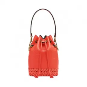 芬迪/Fendi Mont Tresor-红色皮革迷你包装饰缝线 8BS010AGV0F0C3Q 8056867814849