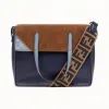 芬迪/Fendi 深蓝色皮革手袋 8BT302A6CGF1A6R
