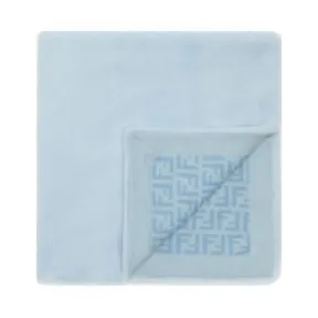 芬迪/Fendi 浅蓝色剪毛貂毛和针织毛毯-貂毛毛毯-FENDI芬迪中国官网 BUJ123AHXQF1GI4-8056867916031