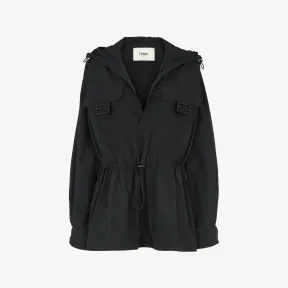 芬迪/Fendi 夹克-黑色尼龙连帽夹克衫-女士外套 FAN116AK8WF0GME 8057712100933