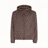 芬迪/Fendi 风衣_棕色尼龙风衣 FW0832 A7F NF0QE1