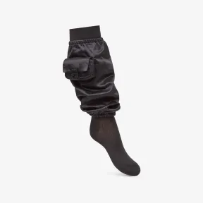 芬迪/Fendi Baguette袜子-带护腿黑色棉袜-女士袜子 FXZ956ANBKF0QA1 8056582360409
