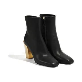 菲拉格慕/Salvatore Ferragamo 镜面处理踝靴 01Q483_720340