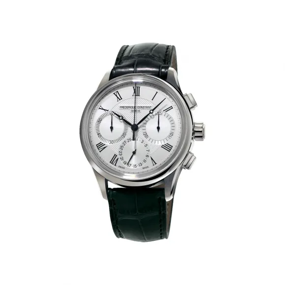 康斯登/Frederique Constant 飞返计时腕表系列 42 MM 抛光和缎面不锈钢 3 件式 自动机械机芯 FC-760MC4H6