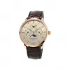 康斯登/Frederique Constant 超薄万年历系列 42 MM 18K 玫瑰金抛光不锈钢 3 件式 自动机械机芯 FC-775BG4S9