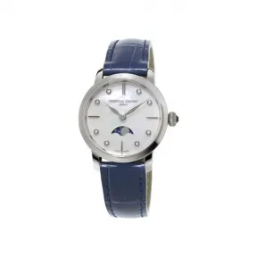 康斯登/Frederique Constant 超薄女装月相腕表 30MM 不锈钢 石英机芯 女表 FC-206MPWD1S6