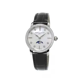 康斯登/Frederique Constant 超薄月相腕表 30MM 不锈钢 石英机芯 FC-206MPWD1SD6