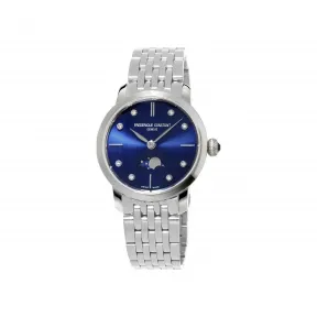 康斯登/Frederique Constant 超薄月相腕表 30MM 不锈钢 石英机芯 FC-206ND1S26B