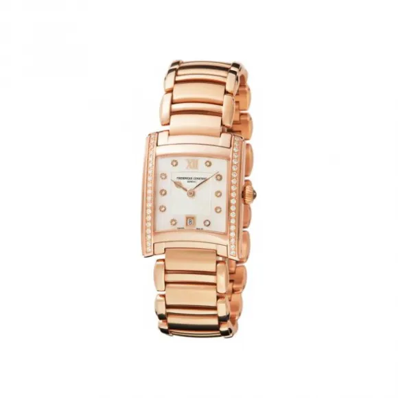 康斯登/Frederique Constant 百年典雅天悦腕表 26MMx28MM 不锈钢镀玫瑰金色 石英机芯 FC-220WHD2ECD4B