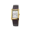 康斯登/Frederique Constant 百年典雅Carrée天方腕表 39x26MM 镀金不锈钢 石英机芯 FC-235MC25