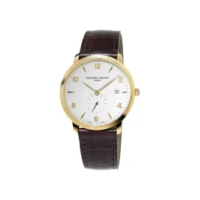 康斯登/Frederique Constant 超薄男装小秒针腕表 38MM 不锈钢镀金色 石英机芯 男表 FC-245VA5S5