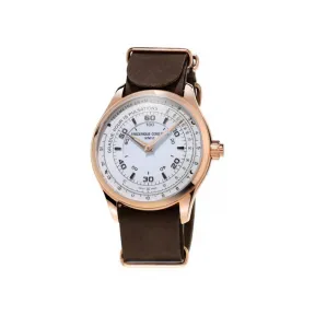 康斯登/Frederique Constant 传统瑞士制智能计时腕表 42MM 不锈钢镀玫瑰金色 石英机芯 FC-282ASB5B4