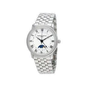 康斯登/Frederique Constant 百年典雅月相自动腕表 40MM 抛光不锈钢 自动机械机芯 FC-330MC4P6B
