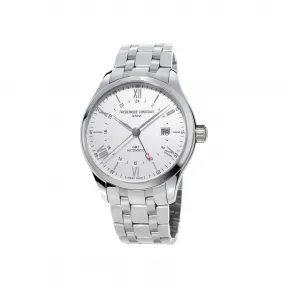 康斯登/Frederique Constant 百年典雅焯见GMT腕表 42MM 不锈钢 自动机械机芯 FC-350S5B6B