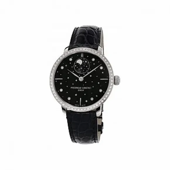 康斯登/Frederique Constant 超薄月相星空自家机芯腕表 38.8MM 抛光不锈钢 自动机械机芯 FC-701BSD3SD6