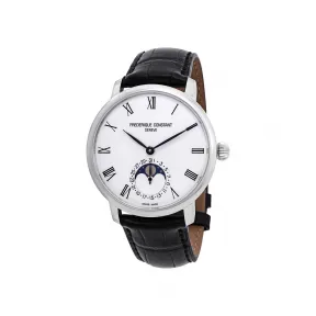 康斯登/Frederique Constant 超薄月相自家机芯腕表 42MM 抛光不锈钢 自动机械机芯 FC-705WR4S6