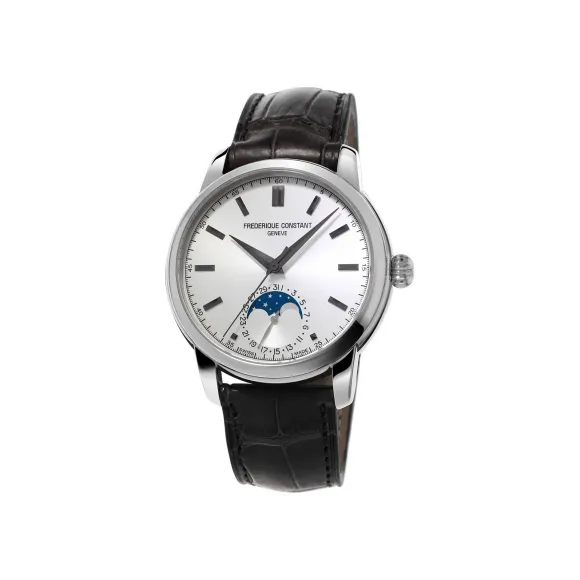 康斯登/Frederique Constant 百年典雅月相 40.5MM 不锈钢 自动机械机芯 FC-715S4H6