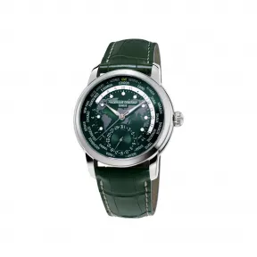 康斯登/Frederique Constant 自家机芯经典世界时区腕表 42MM 不锈钢 自动机械机芯 FC-718GRWM4H6
