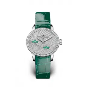 芝柏/Girard-Perregaux 猫眼系列 35,44 x 30,44 毫米18k白金镶钻 自动上链机械机芯 女表 80489D53A1B3-CKAA