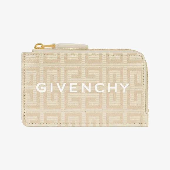 纪梵希/Givenchy 女士 Giv Cut 4G 涂层帆布和皮革卡夹 3617010166366